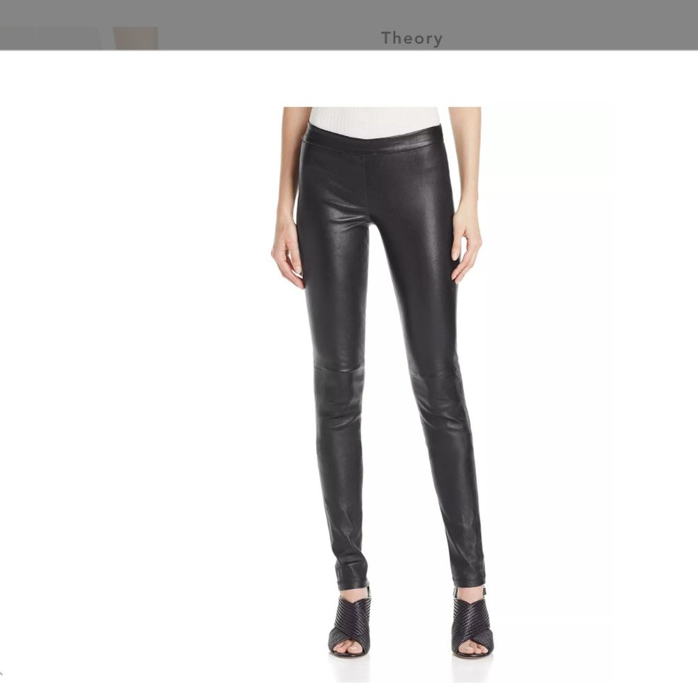 THEORY leather leggings